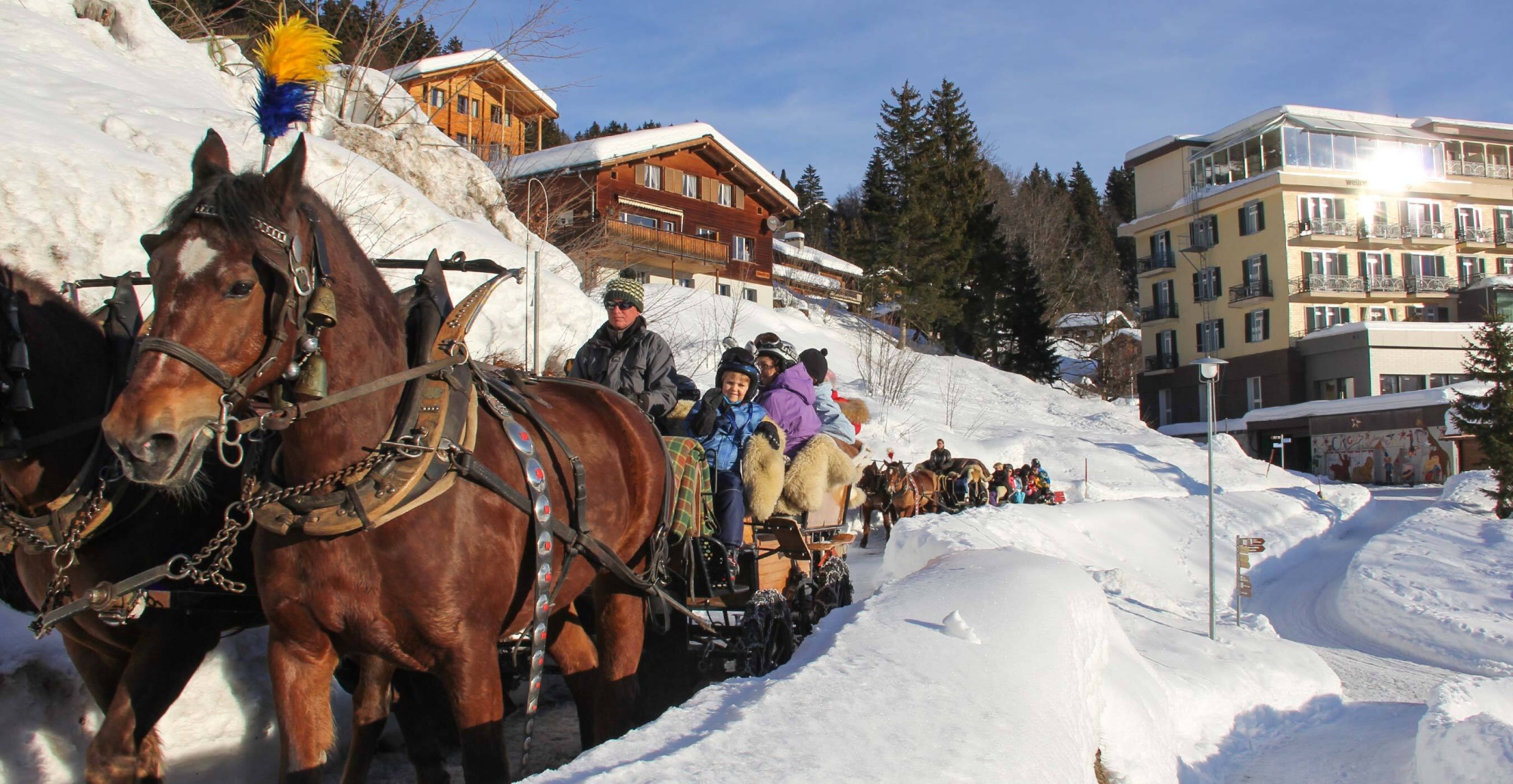 Rösslitram zum Skischulplatz