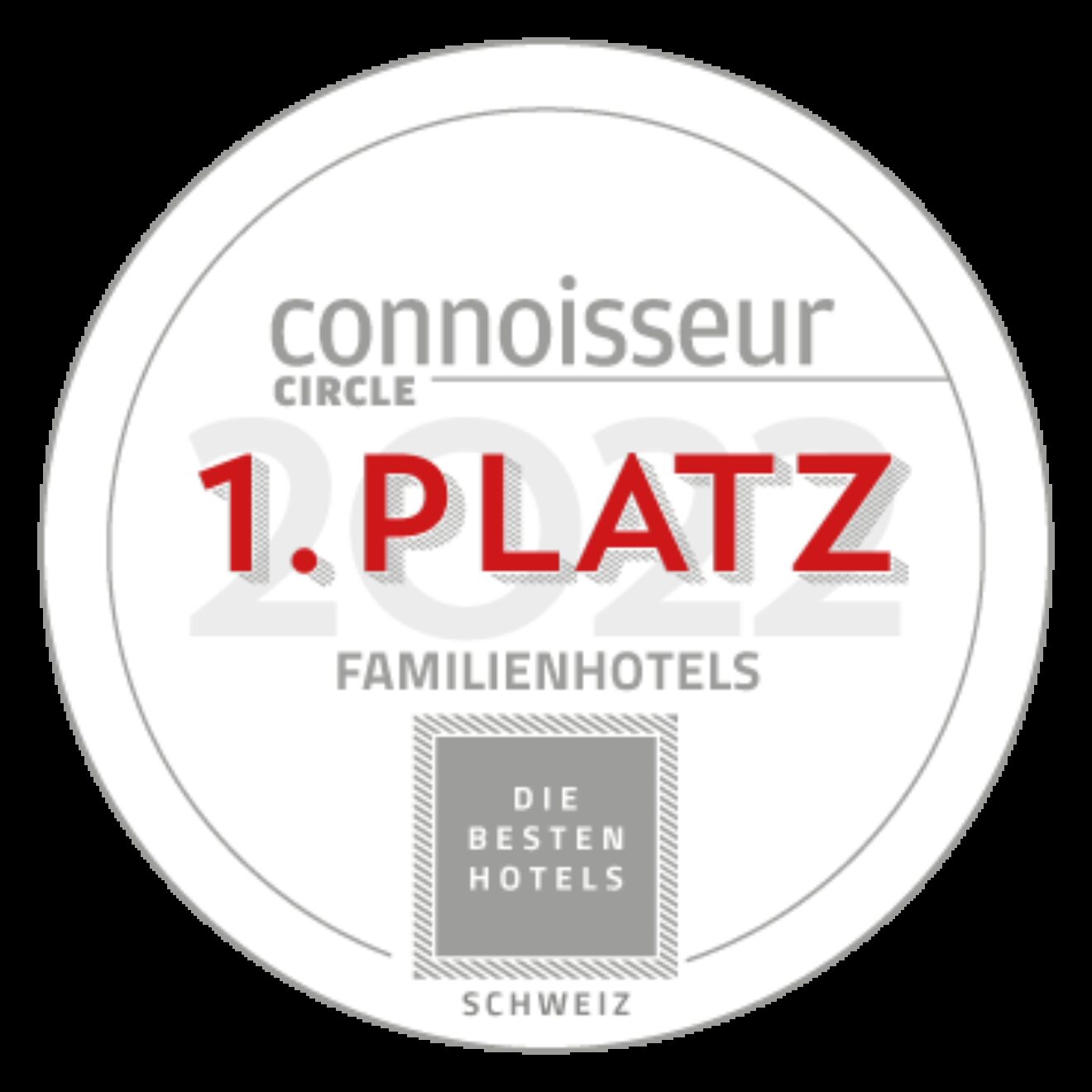 1. Platz Kategorie Familienhotel Schweiz von Connoisseur Circle